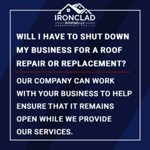 business shut down for roof