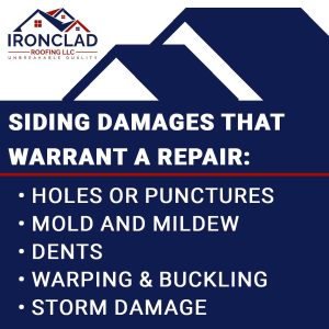 siding damage that warrant repair