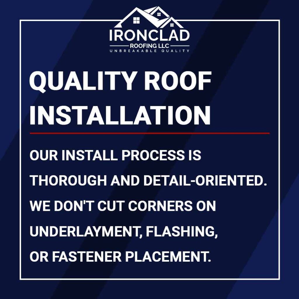 quality roof installation